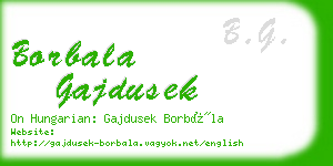 borbala gajdusek business card